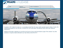 Tablet Screenshot of miamiairlease.com